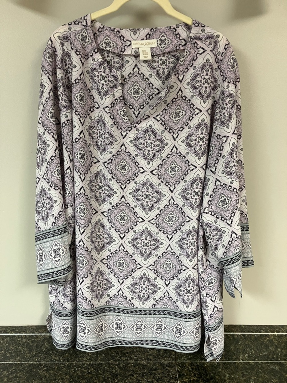 3/29 Cynthia Rowley tunic shirt 3X